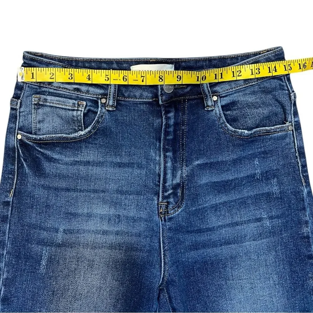 Risen Jeans Sz 30 High Rise Straight Slim Flare Ankle Jeans - RDP5711 - Picture 11 of 15